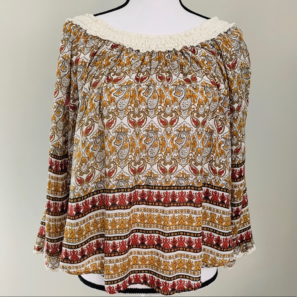 Hint Of Mint Peasant Blouse